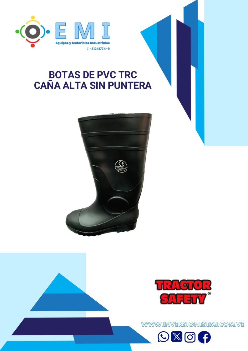 BOTAS DE PVC CAÑA ALTA SIN PUNTERA