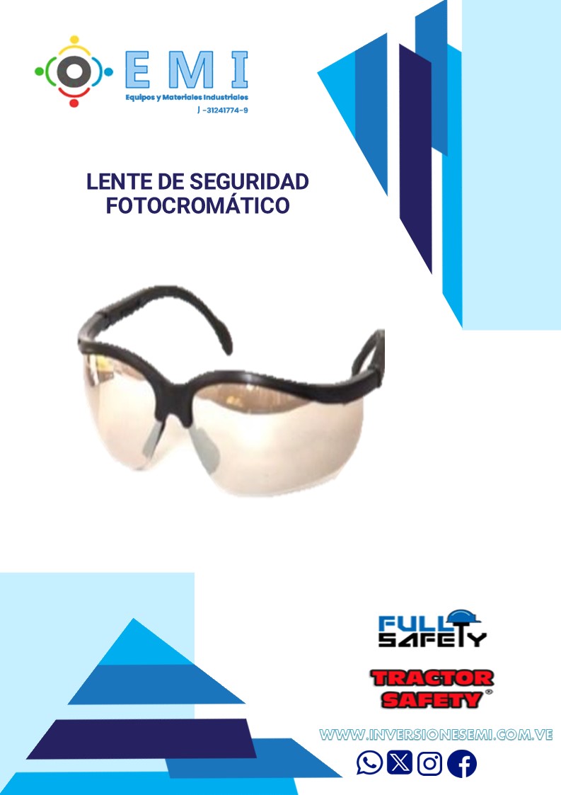 LENTE DE SEGURIDAD FOTOCROMÁTICO