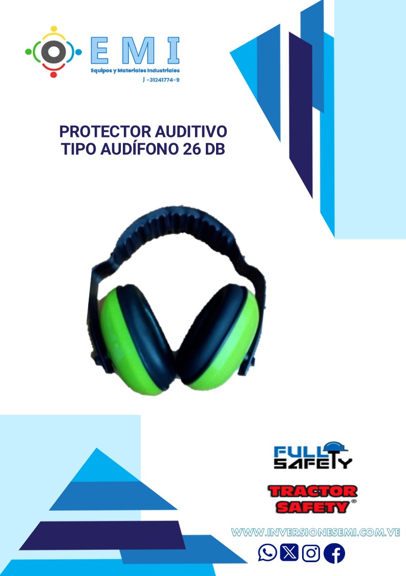 PROTECTOR AUDITIVO TIPO AUDIFONO 26 DB