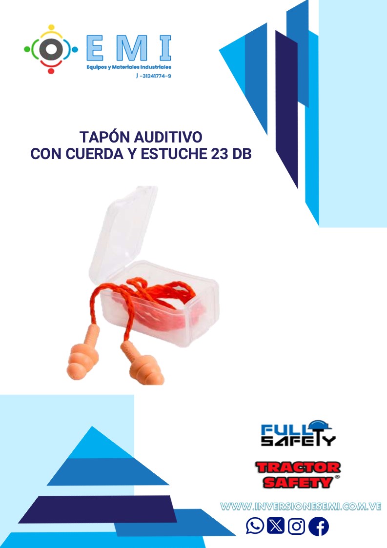 TAPÓN AUDITIVO REUSABLE CON CUERDA Y ESTUCHE
